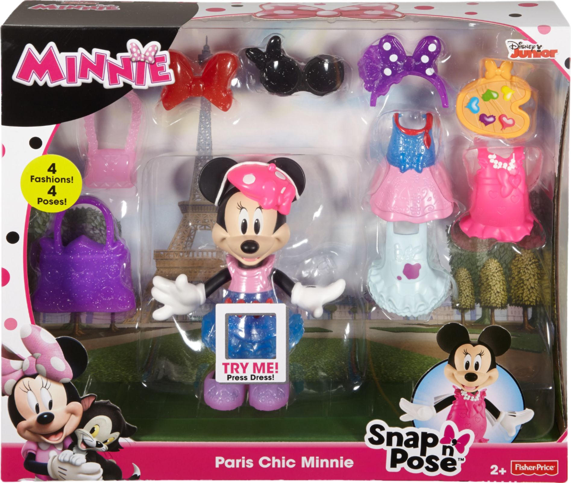 Fisher-Price Disney Minnie Mouse Her Majesty Minnie Snap N Pose Doll 