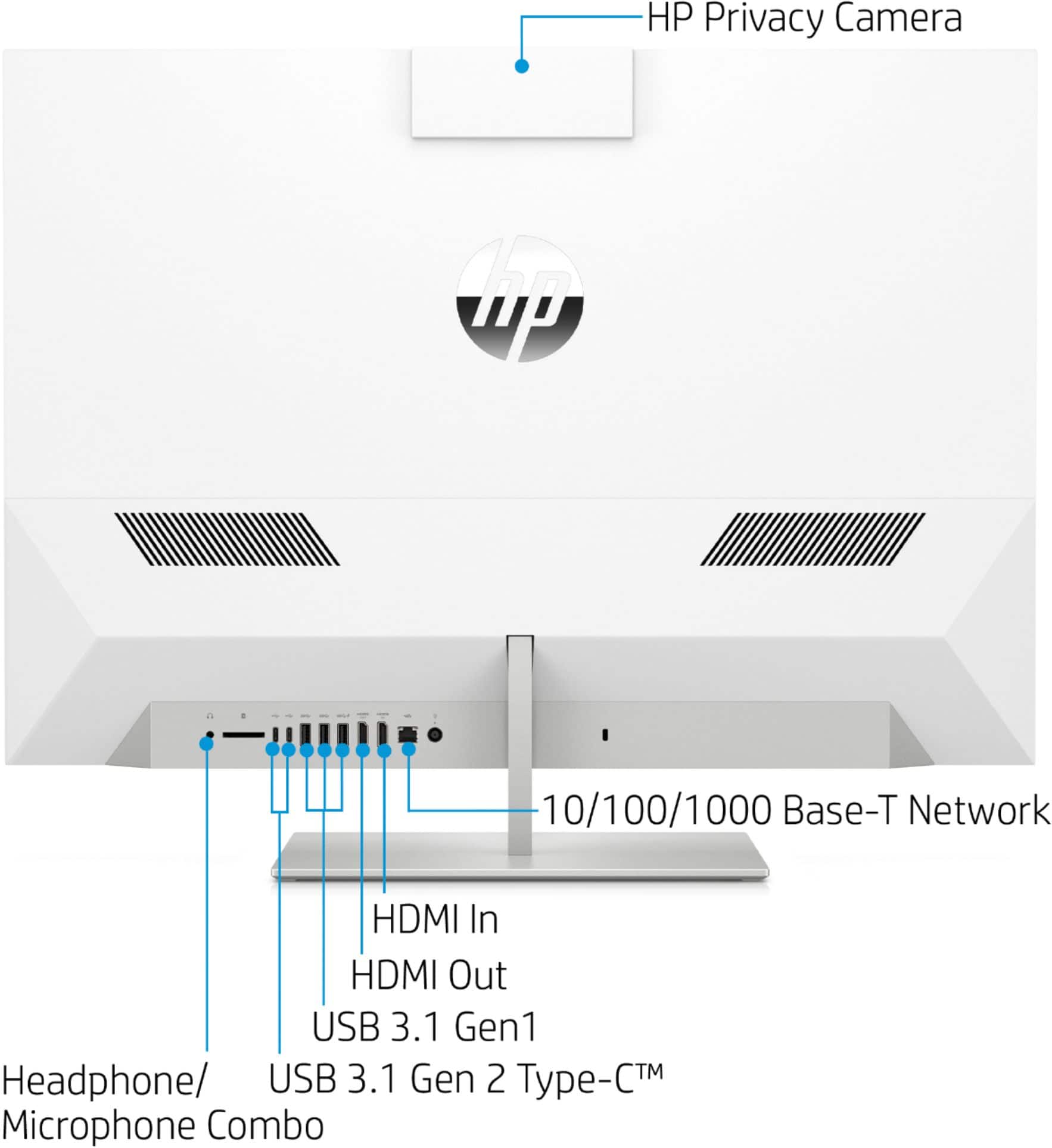 Back Zoom. HP - Pavilion 27" Touch-Screen All-In-One - Intel Core i7 - 12GB Memory - 256GB Solid State Drive.