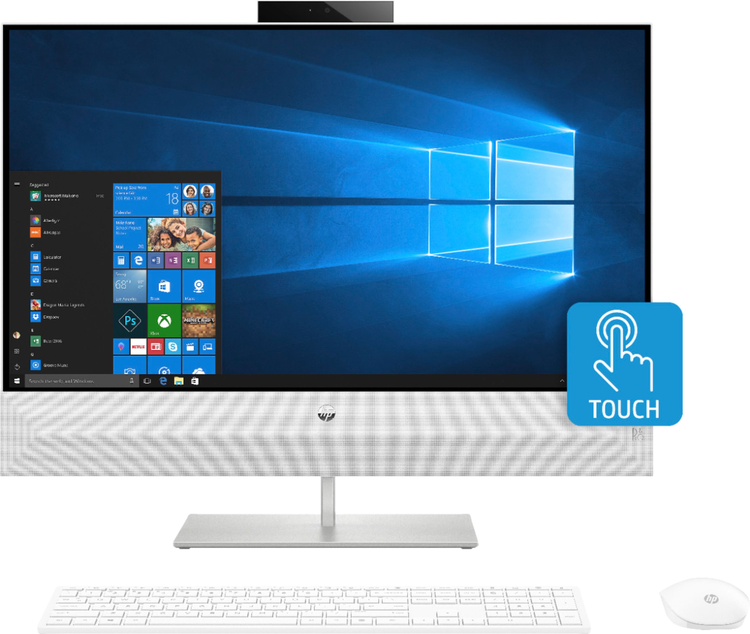 vrije tijd Zuivelproducten Woedend Best Buy: HP Pavilion 27" Touch-Screen All-In-One Intel Core i7 12GB Memory  256GB Solid State Drive Snowflake White 27-XA0014