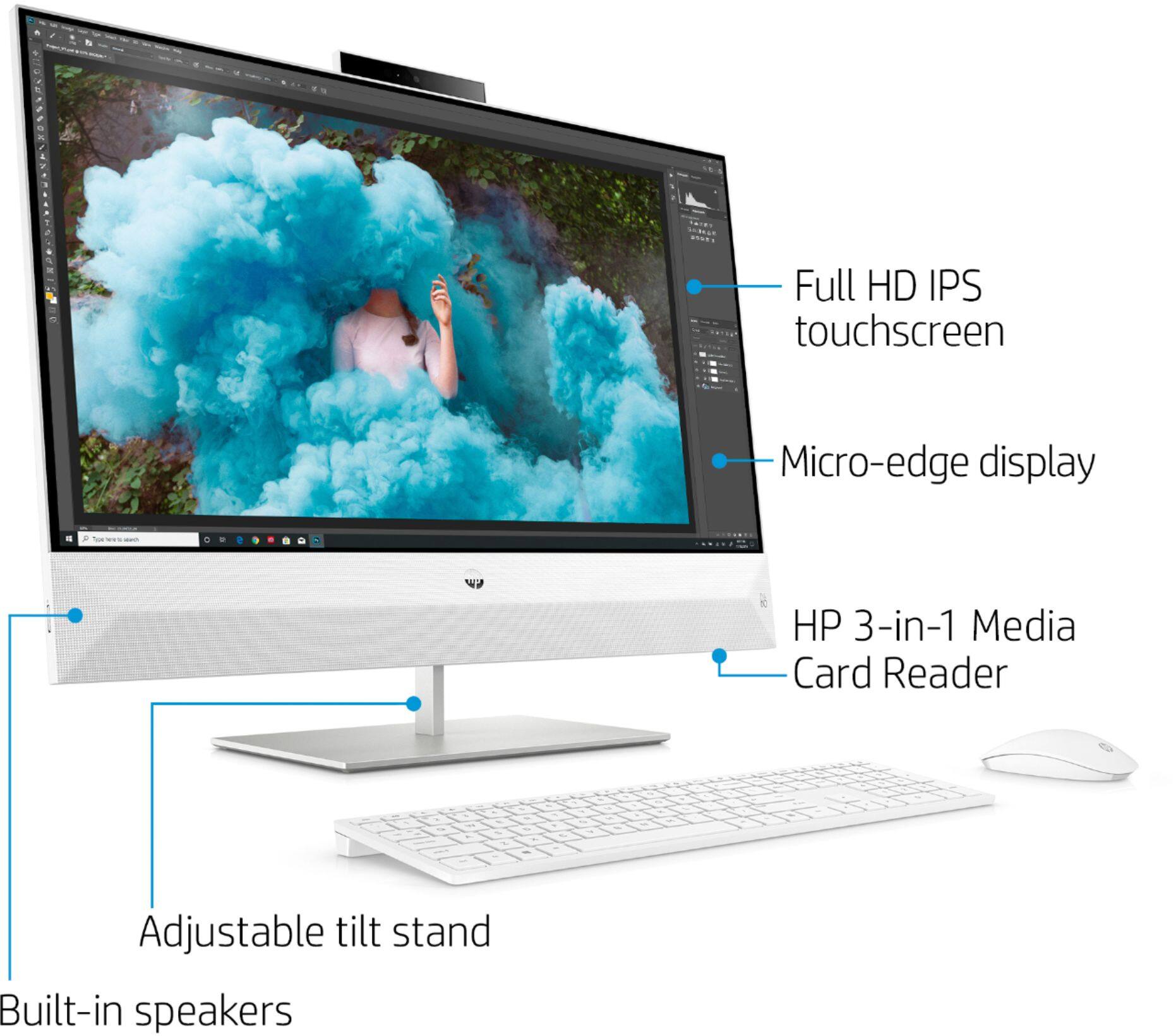 Alt View Zoom 15. HP - Pavilion 27" Touch-Screen All-In-One - Intel Core i7 - 12GB Memory - 256GB Solid State Drive.