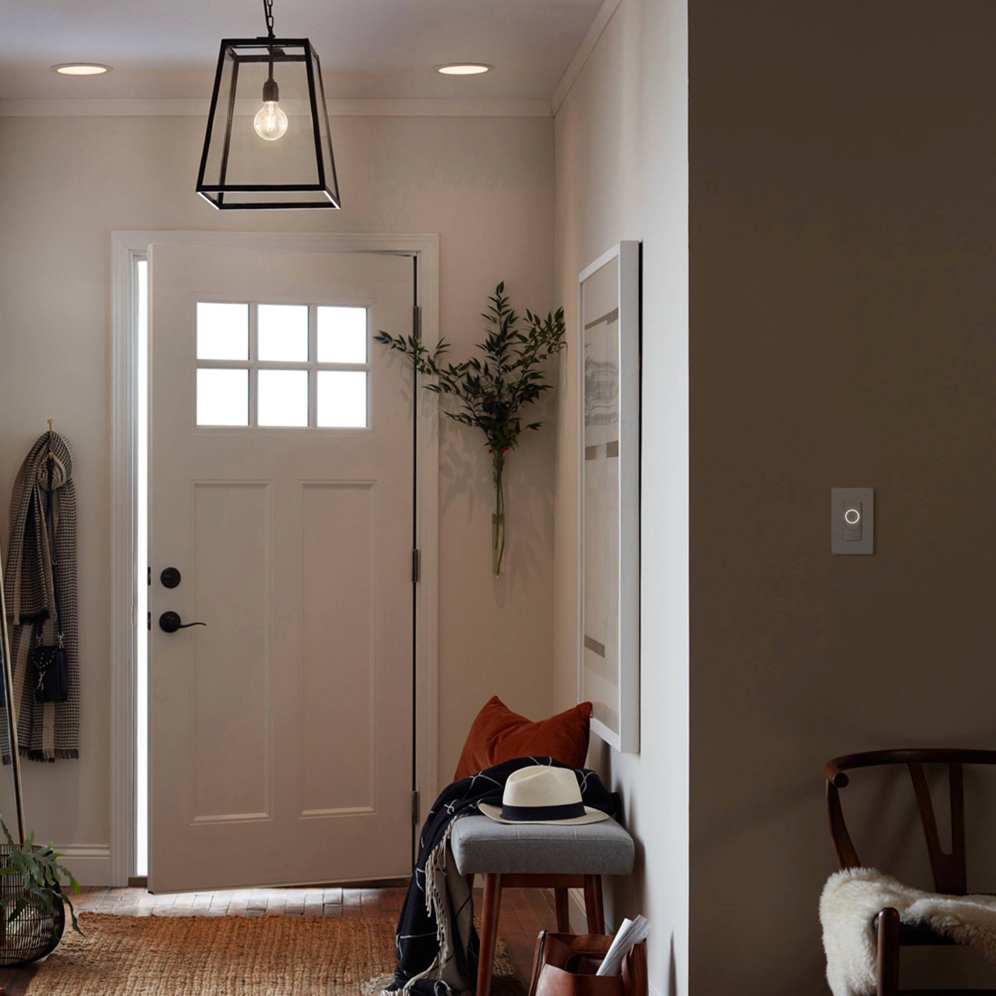 Alt View 13. GE - CYNC Smart Switch, Neutral Wire Required, On-Off Button Style with Bluetooth and 2.4 GHz Wifi (Packing May Vary) - White.