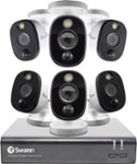 Front. Swann - 8-Channel, 6-Camera Indoor/Outdoor Wired 1080p 1TB DVR Surveillance System - Black/Gray/White.