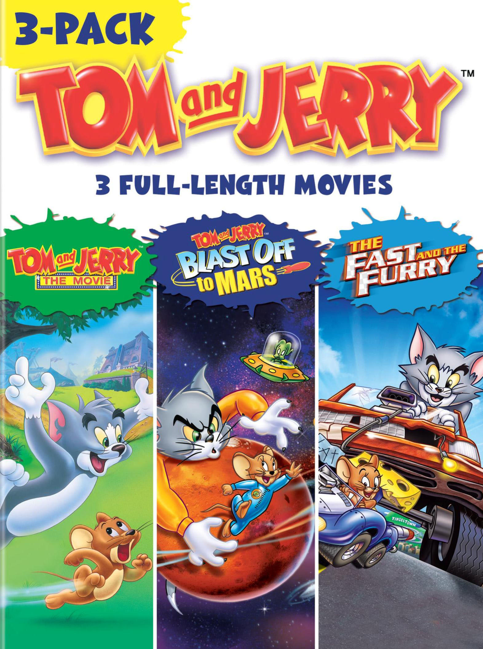 Best Buy: Tom and Jerry 3-Pack: Tom and Jerry The Movie/Blast Off to  Mars/The Fast and the Furry [3 Discs] [DVD]