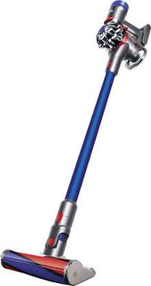 Dyson - V7 Fluffy Hardwood Cord-Free Stick Vacuum - Iron/Blue