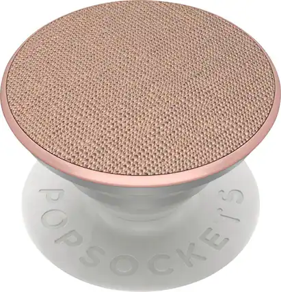 Front. PopSockets - PopGrip Premium Cell Phone Grip and Stand - Saffiano Rose Gold.