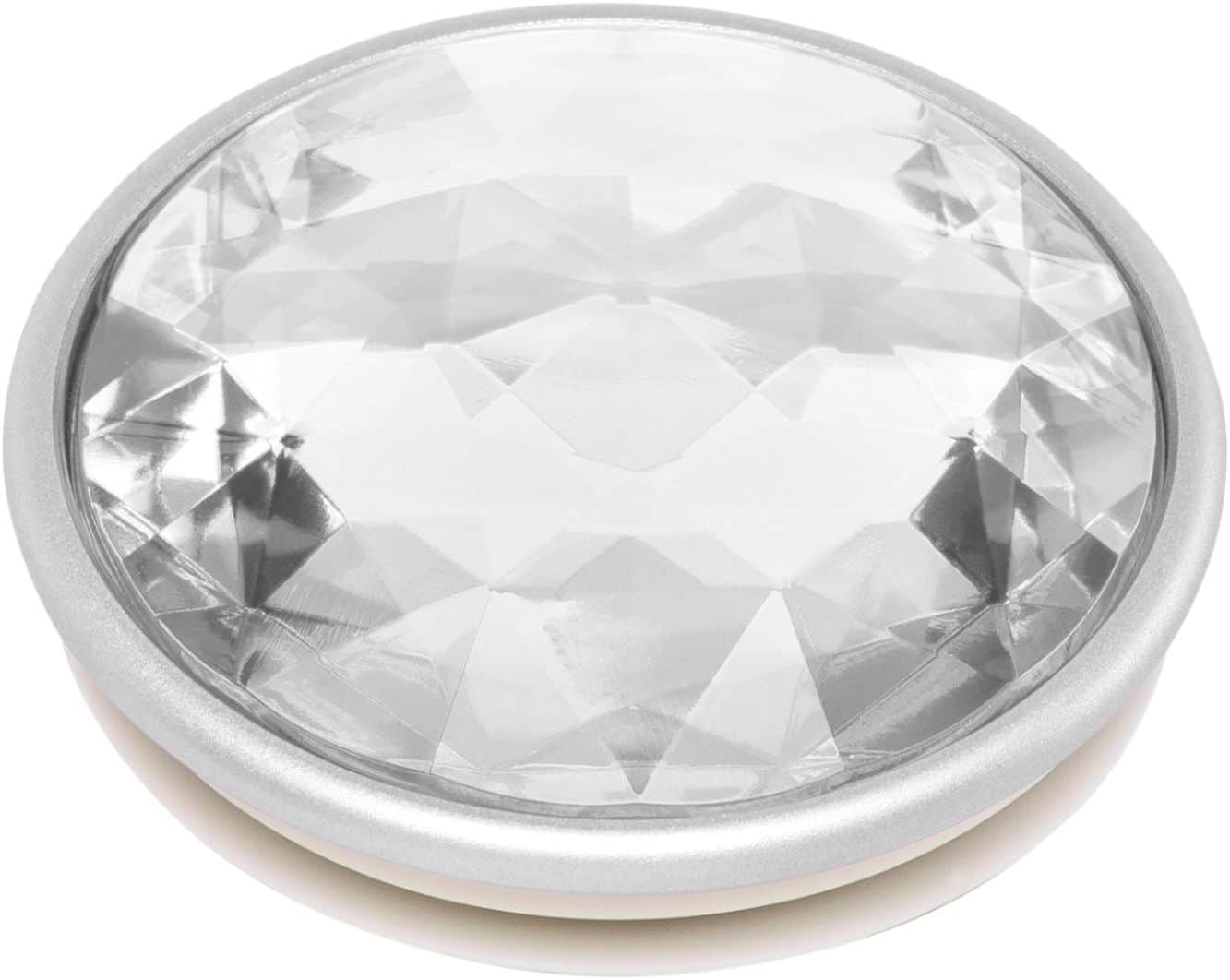 Alt View 14. PopSockets - PopGrip Premium Cell Phone Grip and Stand - Disco Crystal Silver.