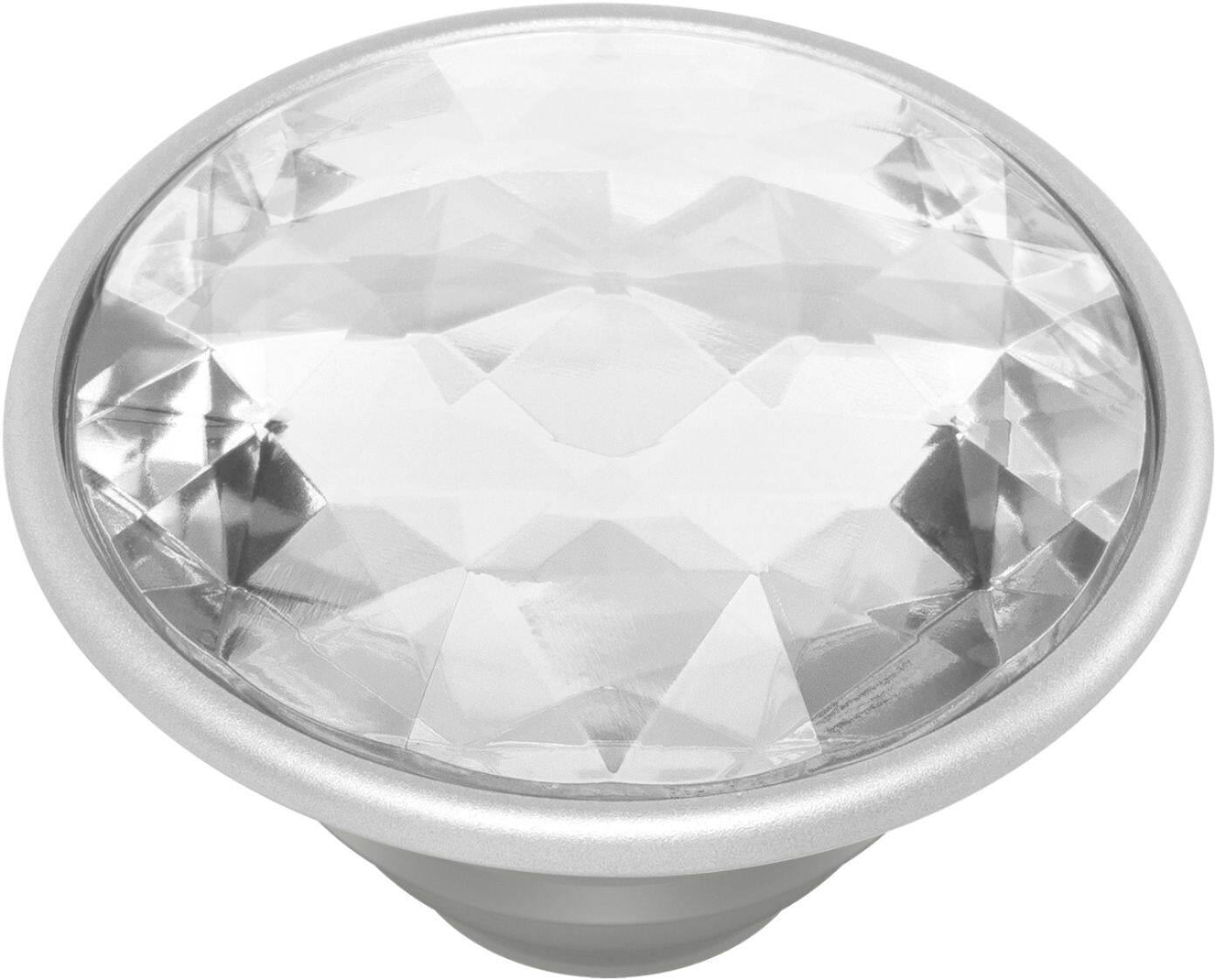 Alt View 15. PopSockets - PopGrip Premium Cell Phone Grip and Stand - Disco Crystal Silver.