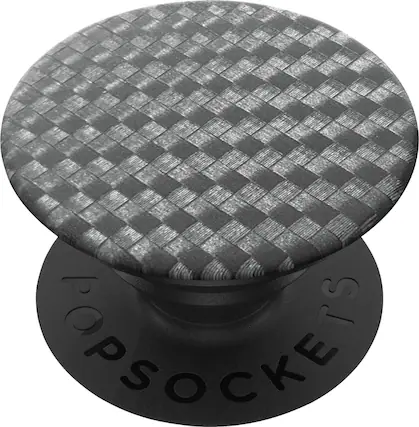Front. PopSockets - PopGrip Cell Phone Grip & Stand - Carbonite Weave.