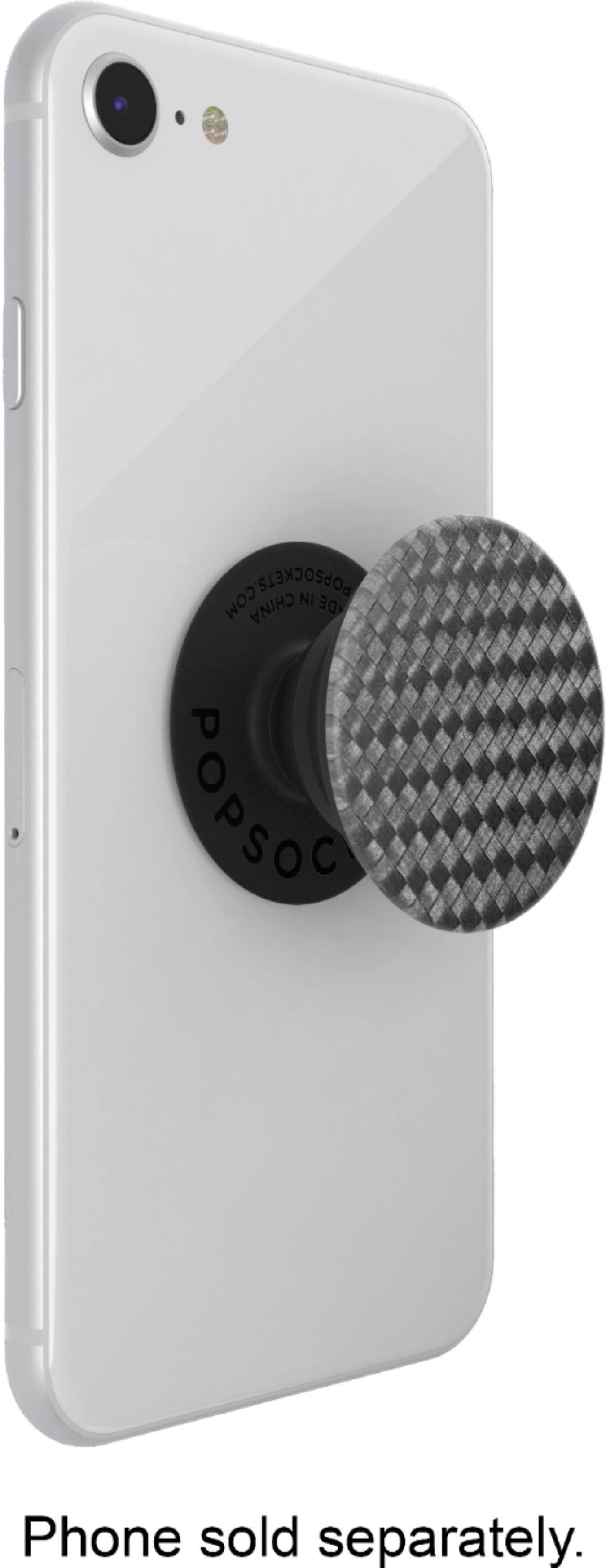 Alt View 17. PopSockets - PopGrip Cell Phone Grip & Stand - Carbonite Weave.