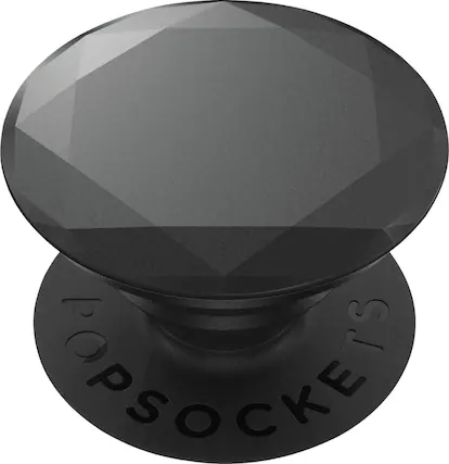 Front. PopSockets - PopGrip - Black (Accordion)/Black (Platform).