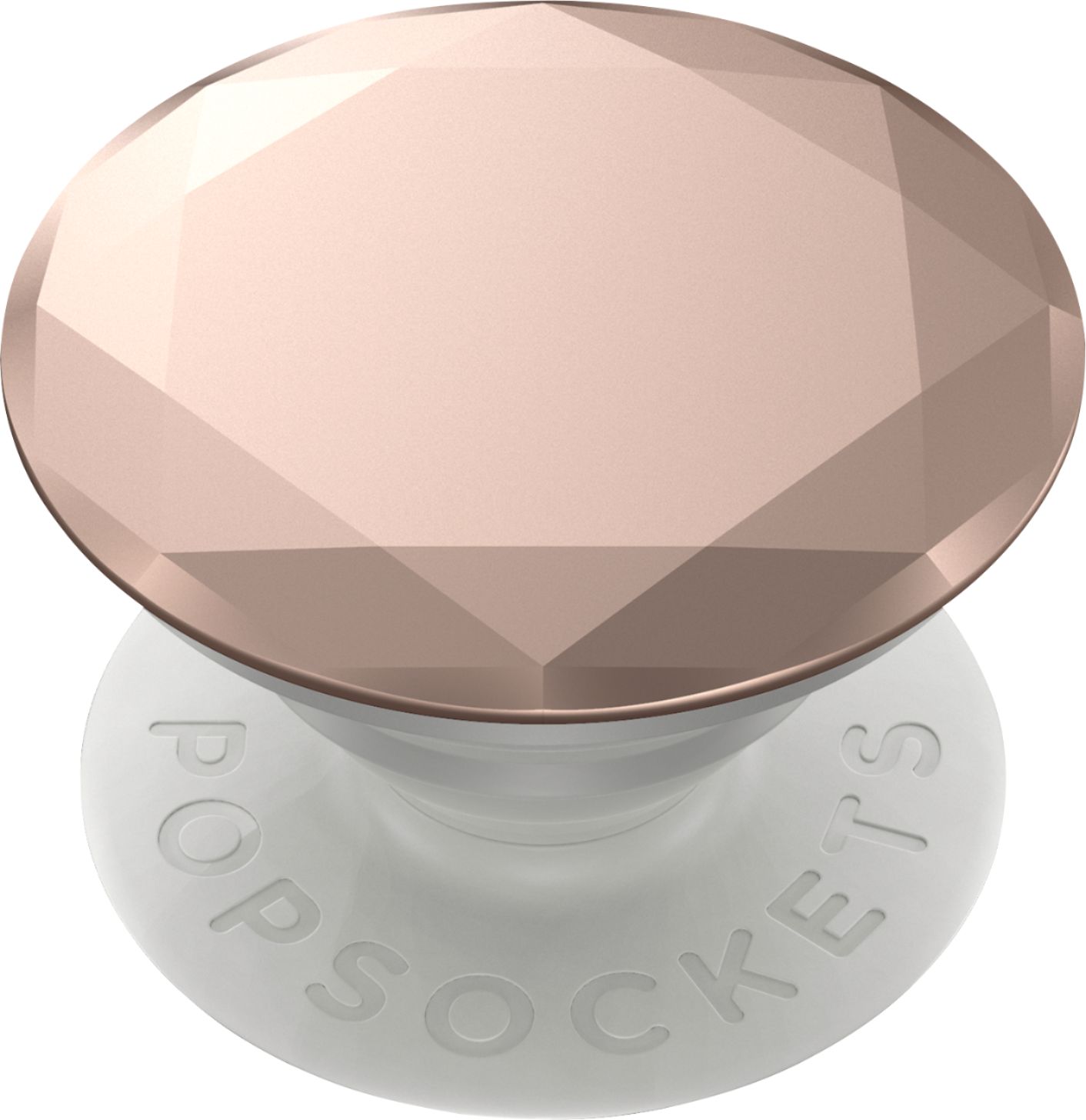 Angle View: PopSockets - PopGrip Premium Cell Phone Grip and Stand - Metallic Diamond Rose Gold