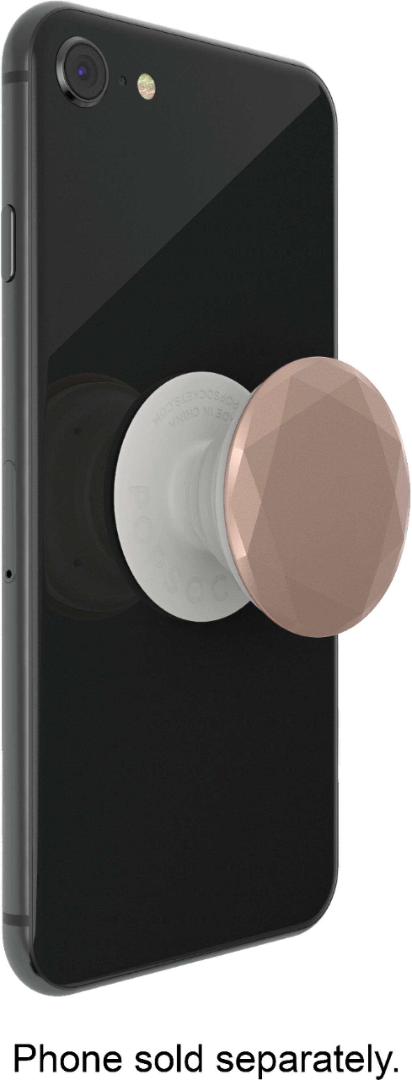 Alt View 12. PopSockets - PopGrip Premium Cell Phone Grip and Stand - Metallic Diamond Rose Gold.