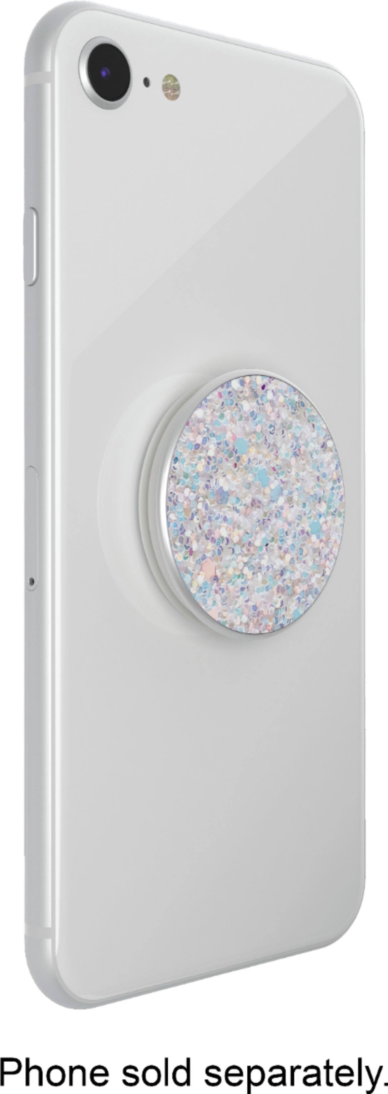 Alt View 16. PopSockets - PopGrip Premium Cell Phone Grip and Stand - Sparkle Snow White.