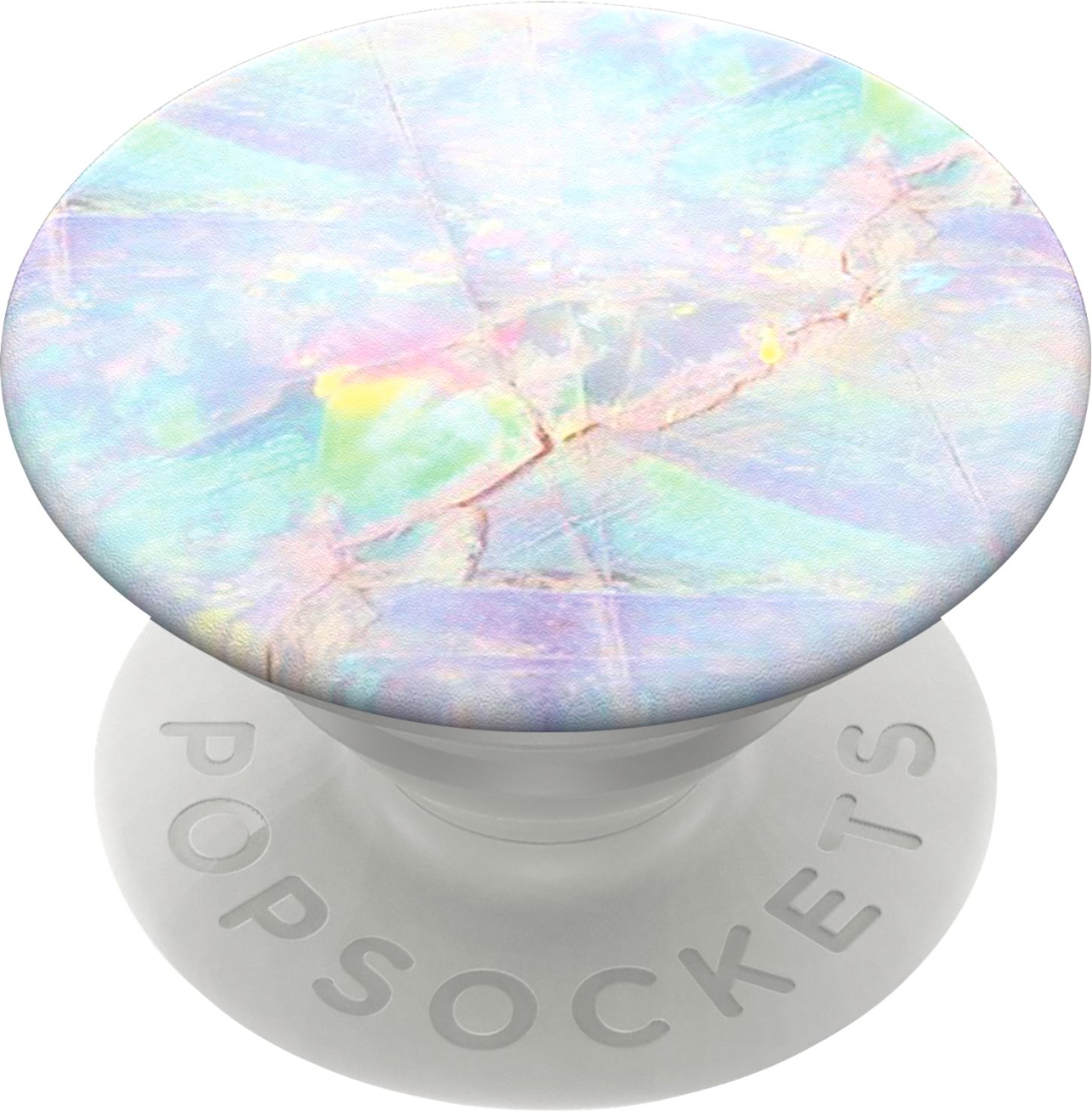 Angle View: PopSockets - PopGrip Cell Phone Grip and Stand - Opal