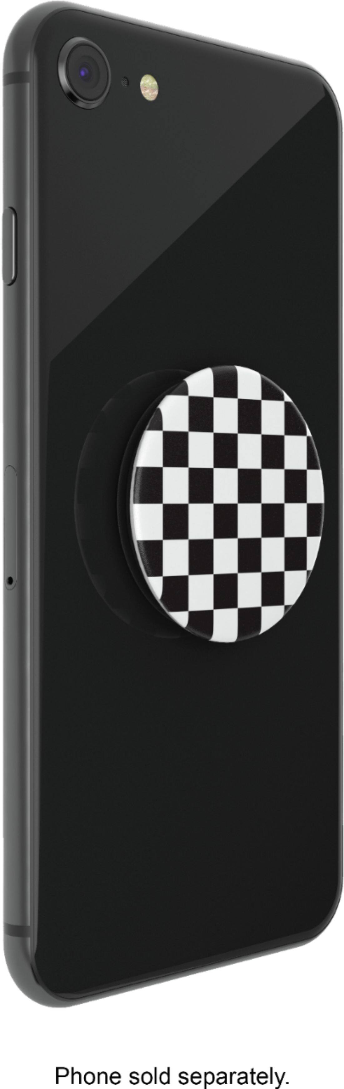 Alt View 12. PopSockets - PopGrip Cell Phone Grip and Stand - Checker Black.