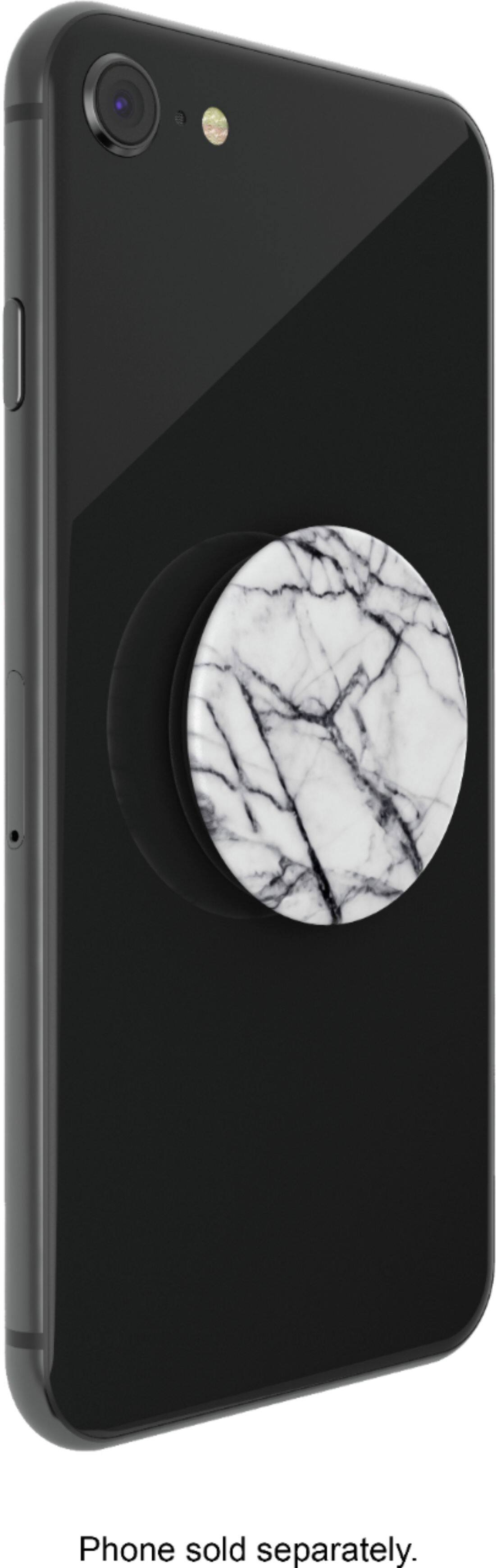 Alt View 12. PopSockets - PopGrip Cell Phone Grip & Stand - Dove White Marble.