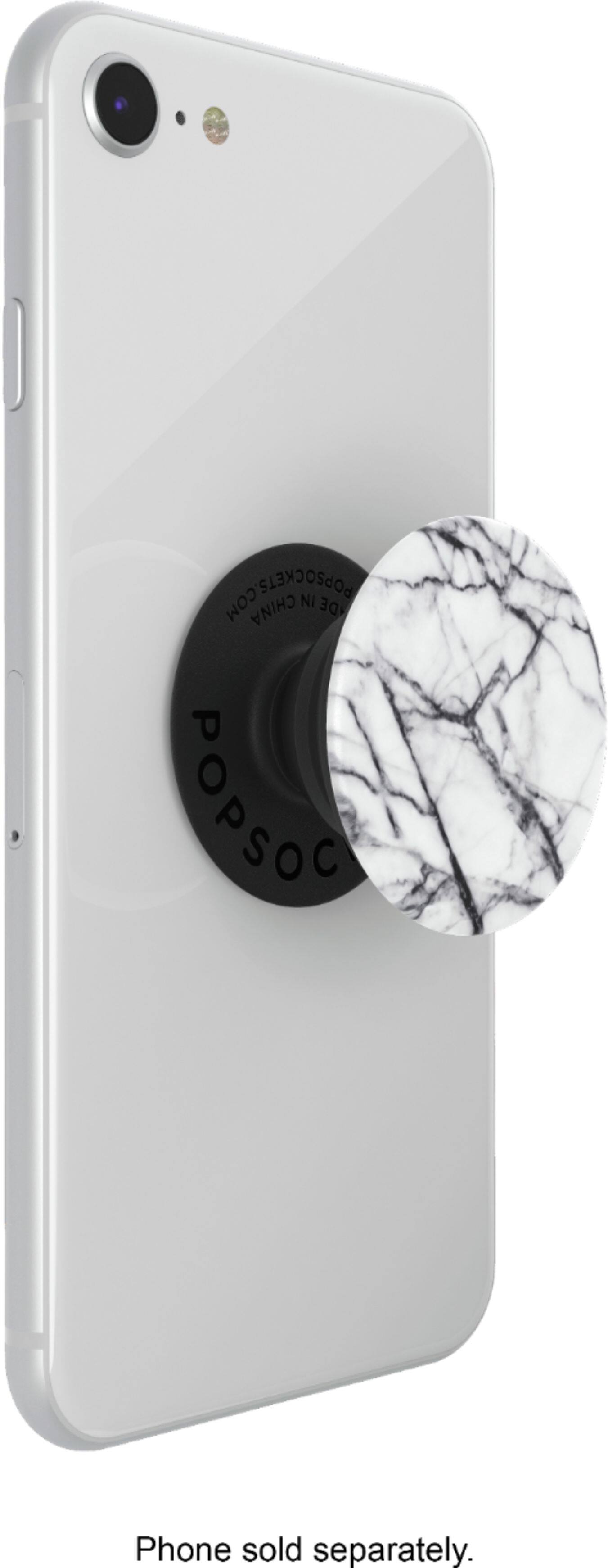 Alt View 13. PopSockets - PopGrip Cell Phone Grip & Stand - Dove White Marble.