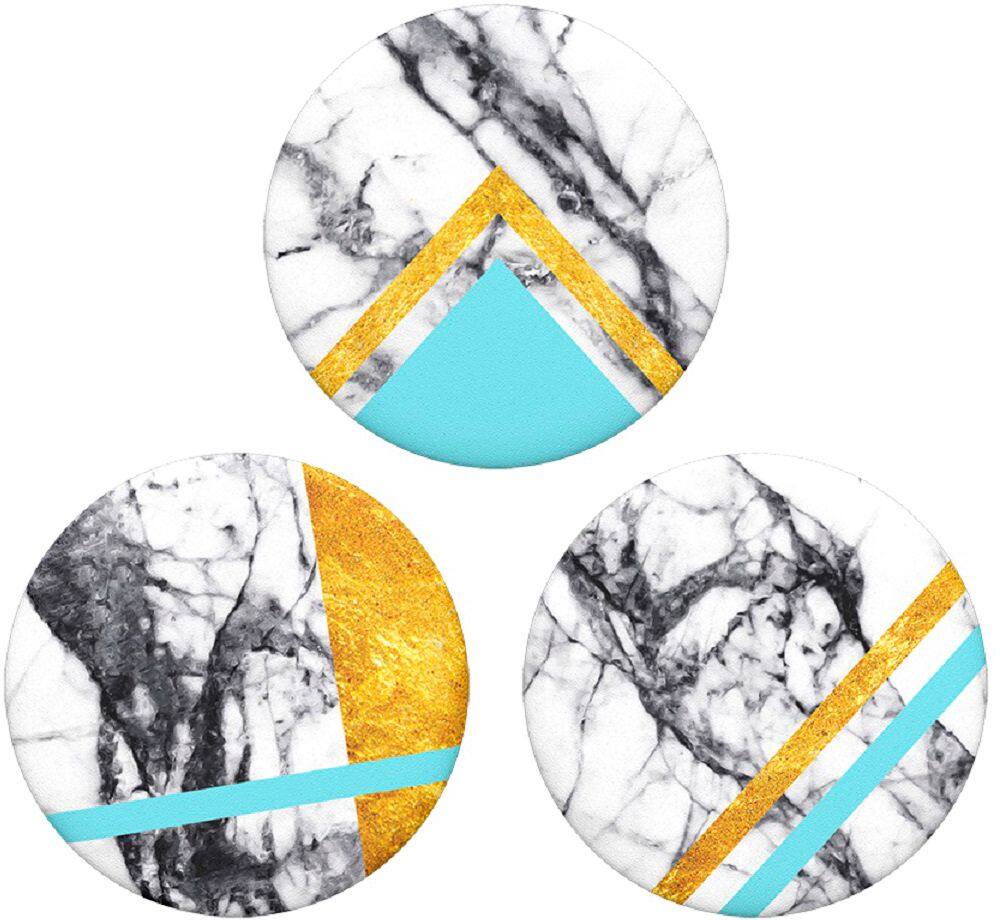 Alt View 11. PopSockets - PopMinis - White Marble Glam.