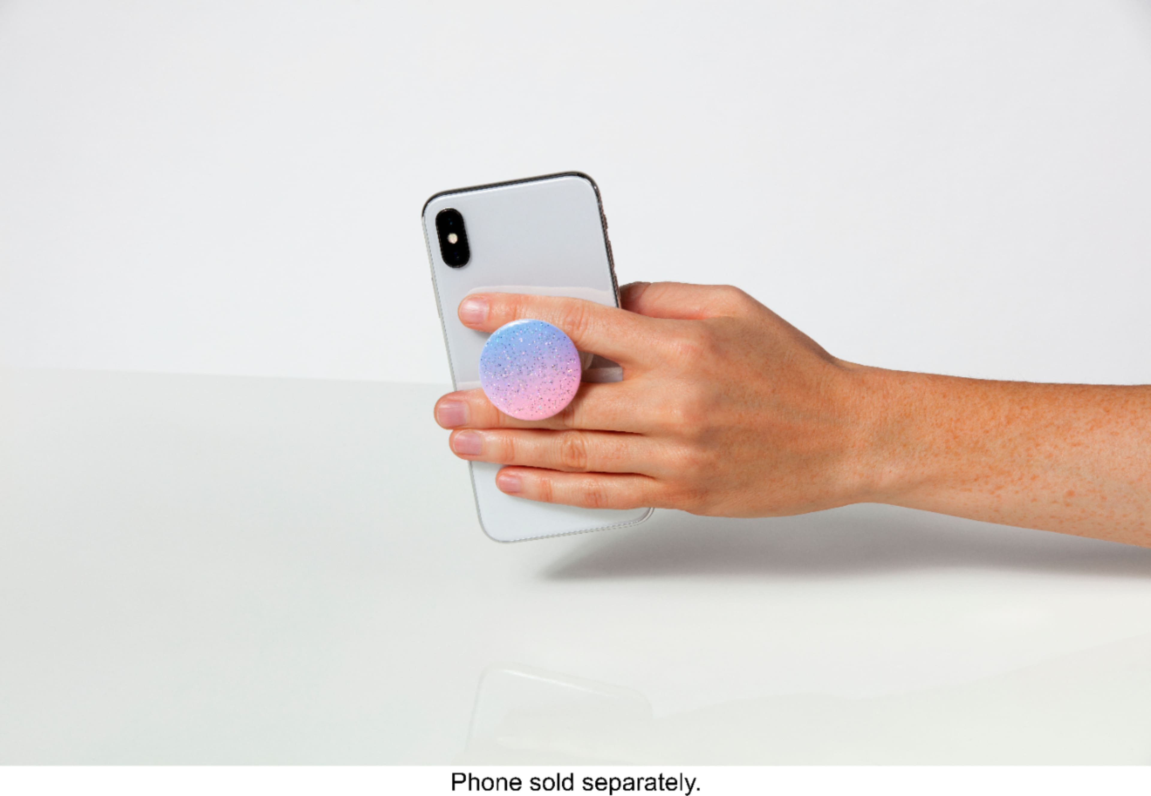 Alt View 16. PopSockets - PopGrip Premium Cell Phone Grip & Stand - Glitter Morning Haze.
