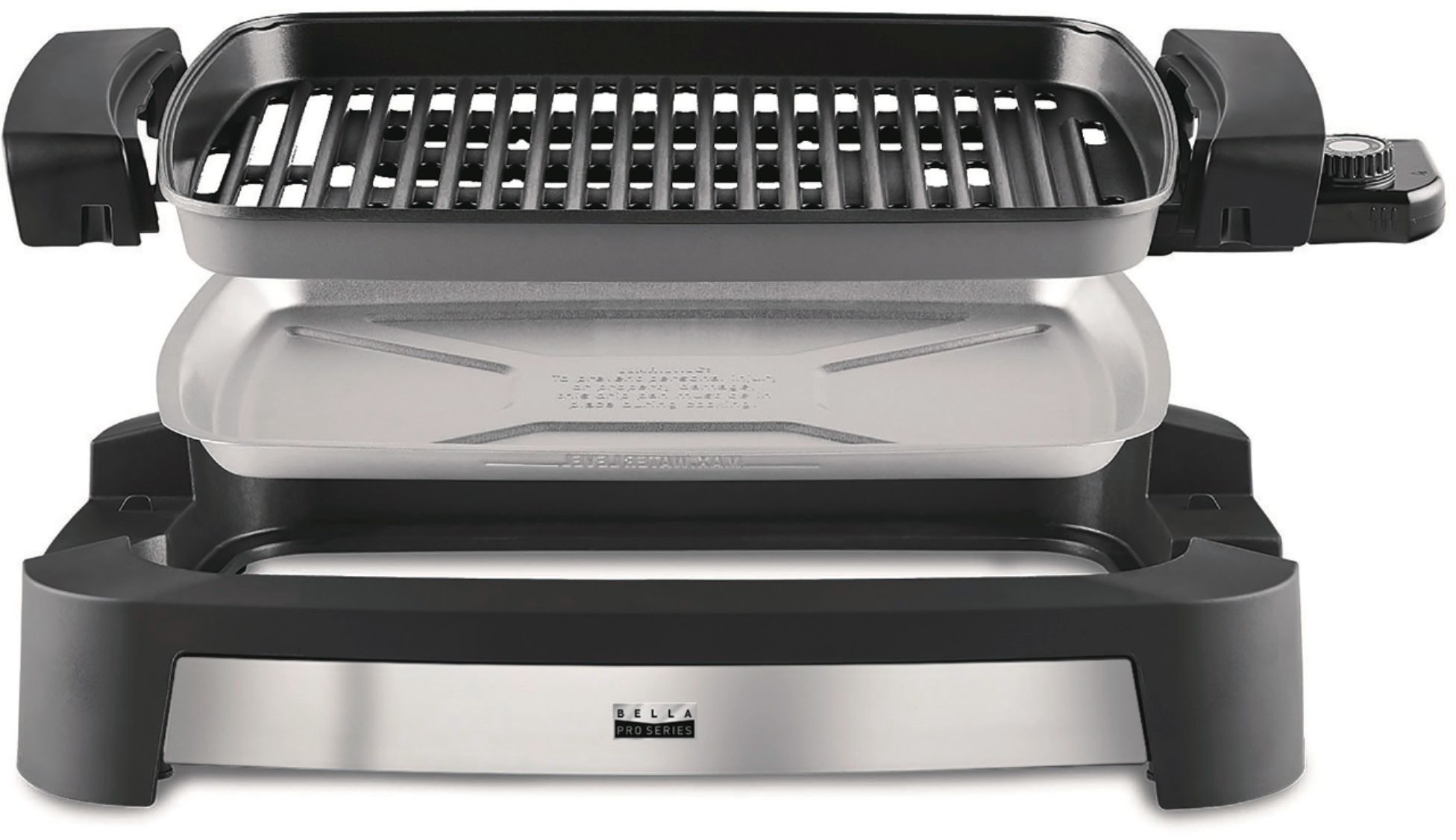 Elexnux 216 sq. in. Red Stainless Steel Smokless Indoor Grill with