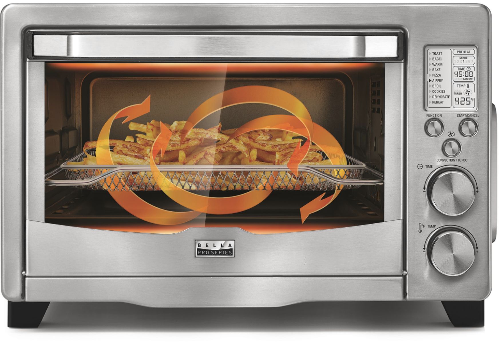 Bella Pro Series 6 Slice Toaster Oven Air Fryer Stainless Steel