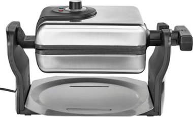 Bella Pro Series - Pro Series 4-Slice Rotating Waffle Maker - Stainless Steel - Front_Zoom