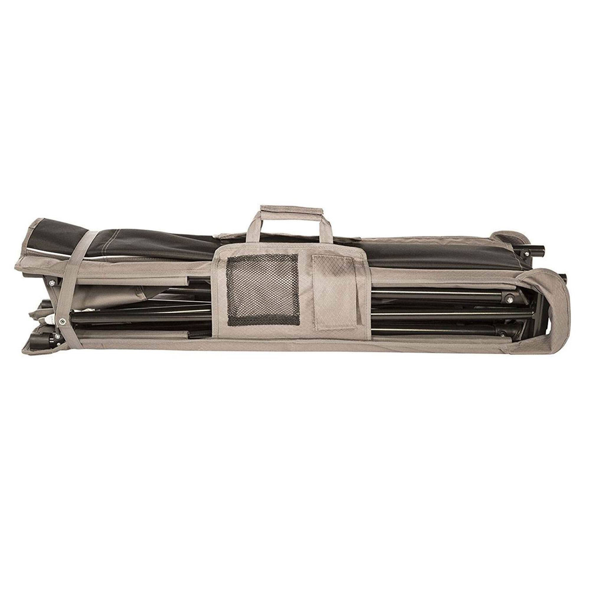 Alt View 3. Kamp-Rite - Kamp-Rite Oversized Kwik Cot Quick Setup 1 Person Sleeping Bed with Carry Bag - Black/Gray.