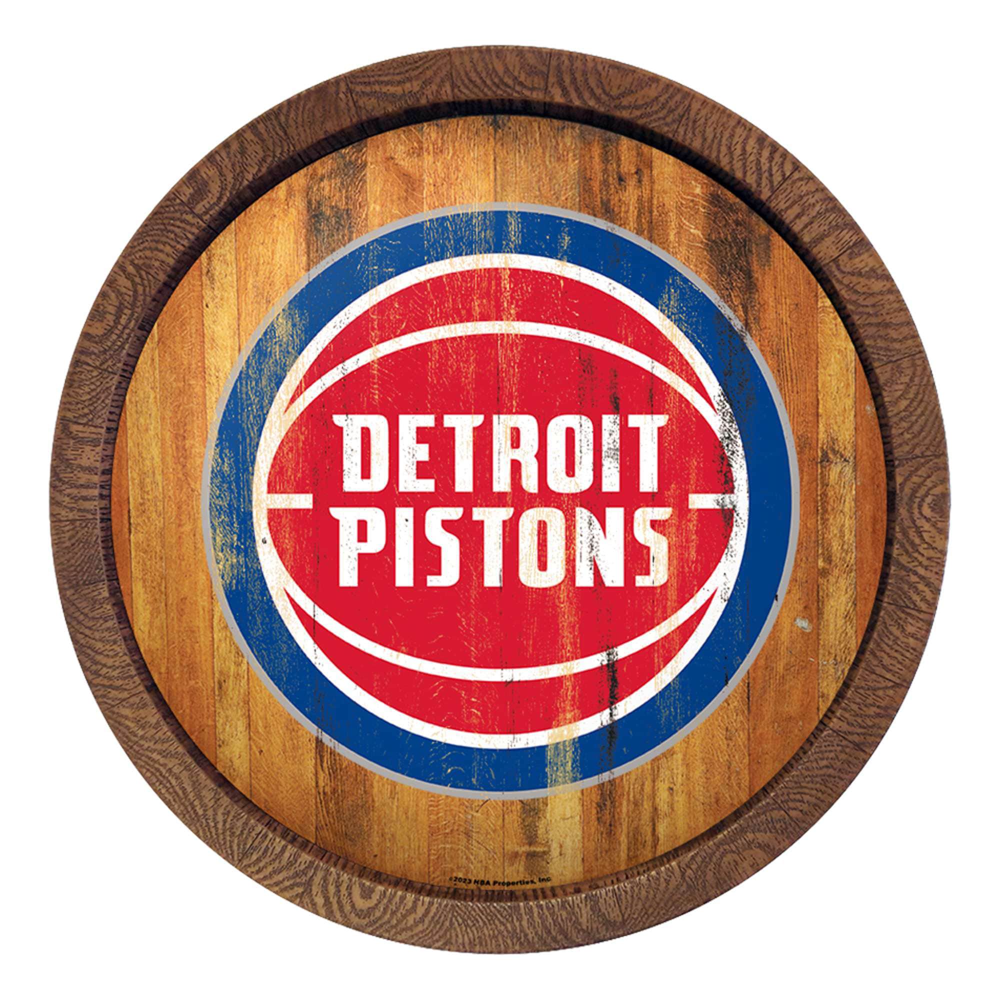 Detroit Pistons 20.25'' Faux Barrel Top Sign