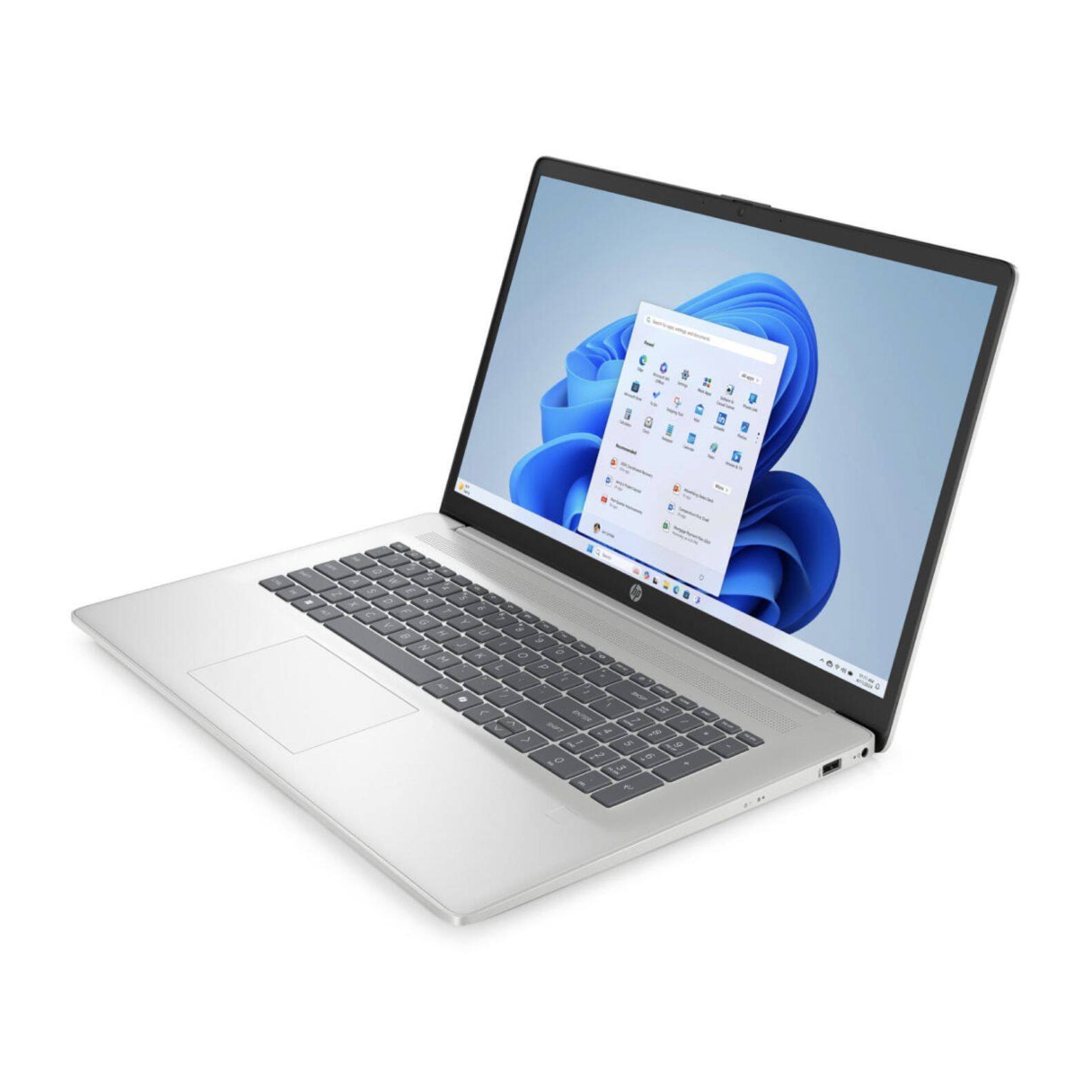 Back. HP - HP 17 AI Powered Laptop 17.3" Touchscreen Display (Ultra 7-255U, 64GB DDR5, 2TB SSD, Backlit KB, WiFi 6, Win 11 Pro) - Natural Silver.
