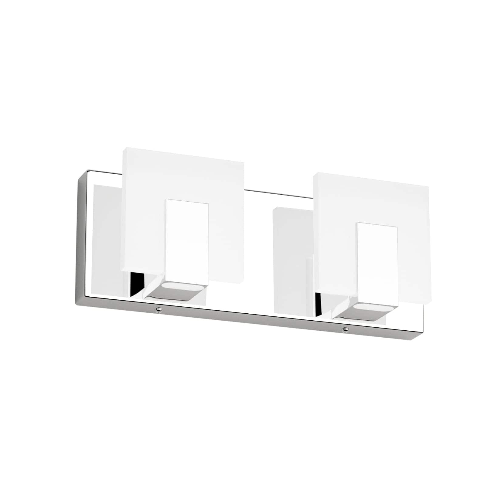 Earthley Blooms - Lights Modern Led Bathroom Vanity Light Stainless Steel Chrome Up And Down Wall Over Mirror - Chrome 2 Lights