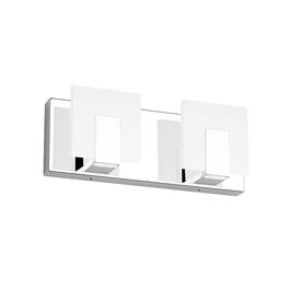 Earthley Blooms - Lights Modern Led Bathroom Vanity Light Stainless Steel Chrome Up And Down Wall Over Mirror - Chrome 2 Lights