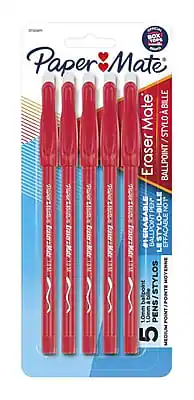 Paper Mate
Eraser Mate
Ballpoint / Stylo à Effacer
1.0mm
Medium
5 Pens / Stylos
Effaceable
Erasable
Laser Kite
LasrKite