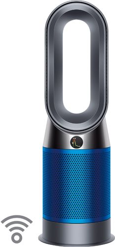 Dyson - HP04 Pure Hot + Cool 800 Sq. Ft. Smart Tower Air Purifier, Heater and Fan - Iron/Blue