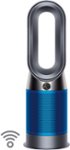 Front. Dyson - HP04 Pure Hot + Cool 800 Sq. Ft. Smart Tower Air Purifier, Heater and Fan - Iron/Blue.