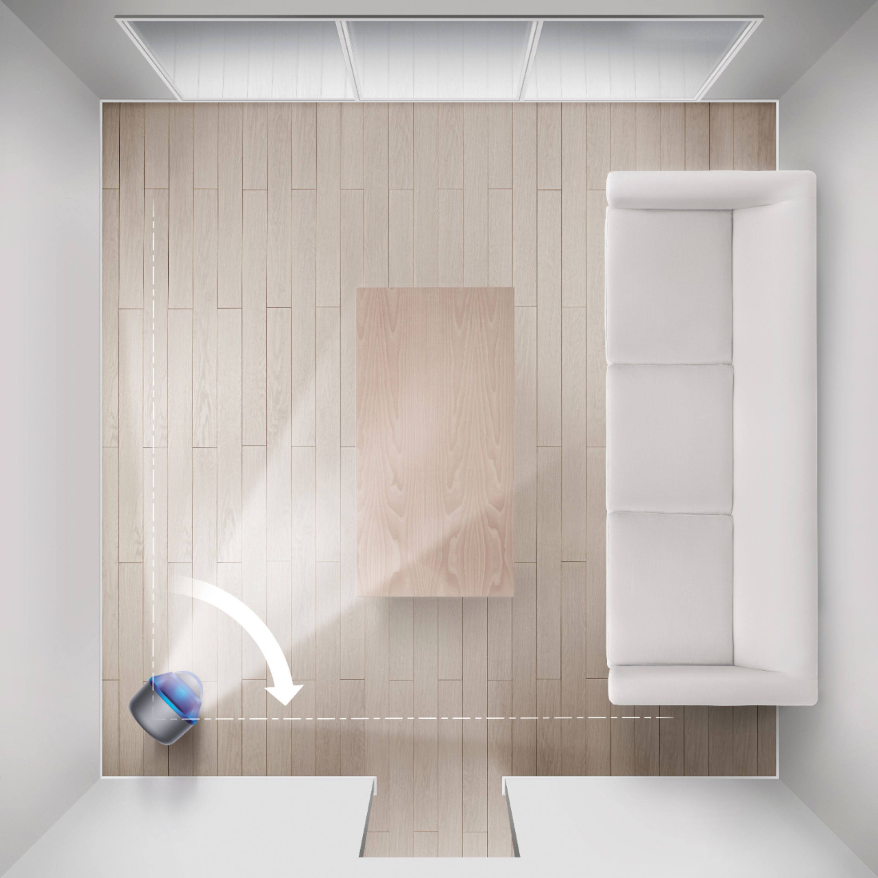 Alt View 17. Dyson - Pure Cool Purifying Fan TP01, Tower - Iron/Blue.