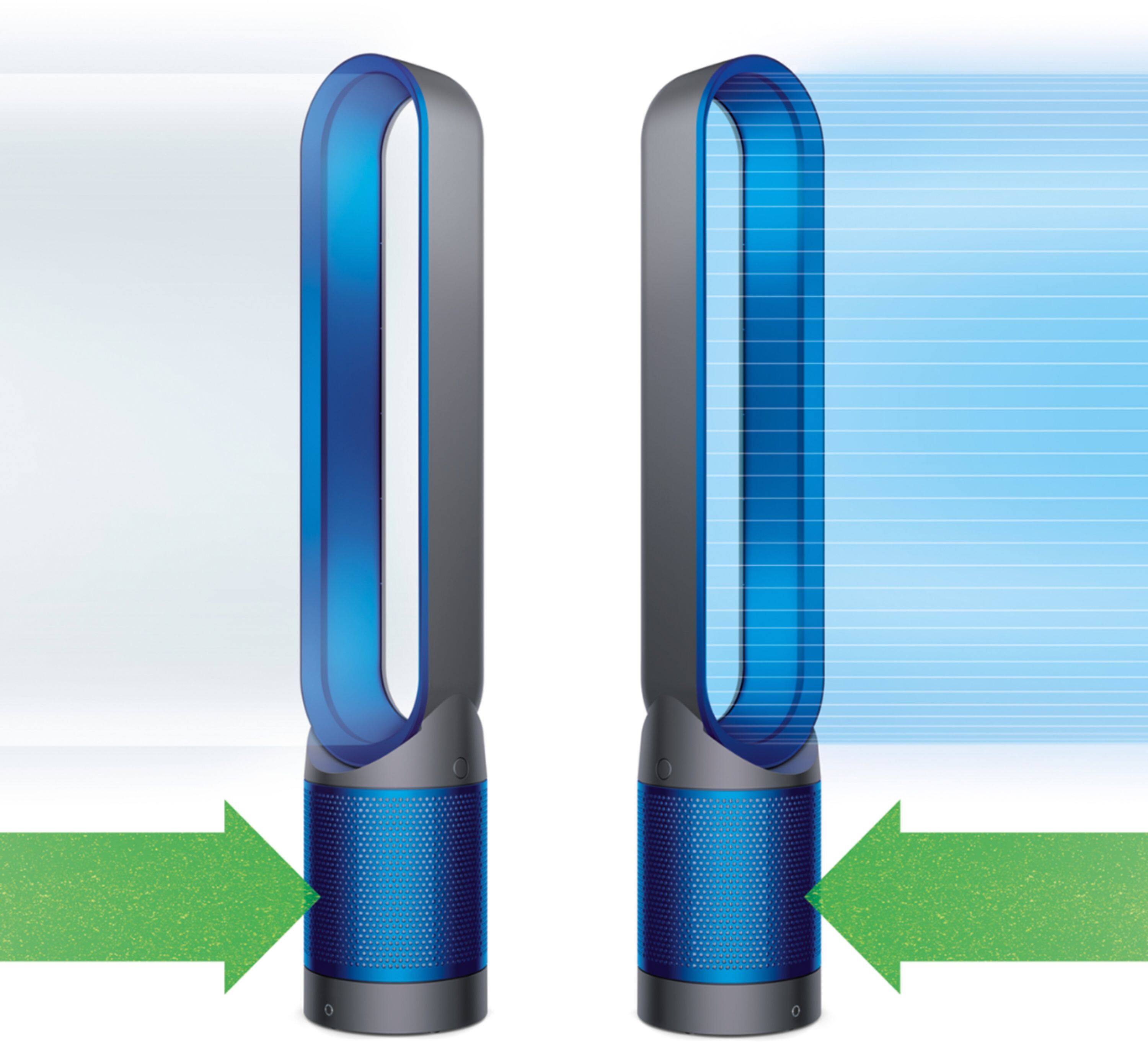Alt View 18. Dyson - Pure Cool Purifying Fan TP01, Tower - Iron/Blue.