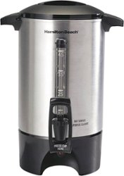 Hamilton Beach - Single-Spout 45-Cup Coffee Urn - Stainless Steel - Front_Zoom