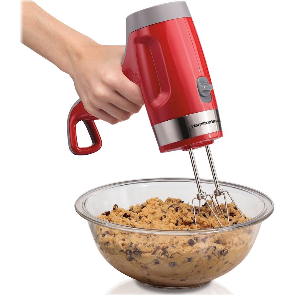 Best Buy: Hamilton Beach 62668 ErgoMix 6-Speed Hand Mixer Red 62668