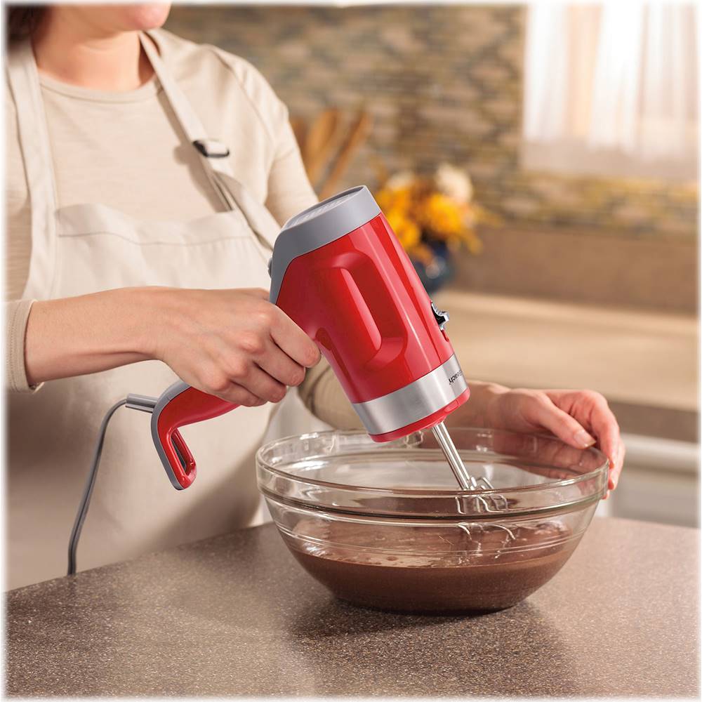 Best Buy: Hamilton Beach 62668 ErgoMix 6-Speed Hand Mixer Red 62668