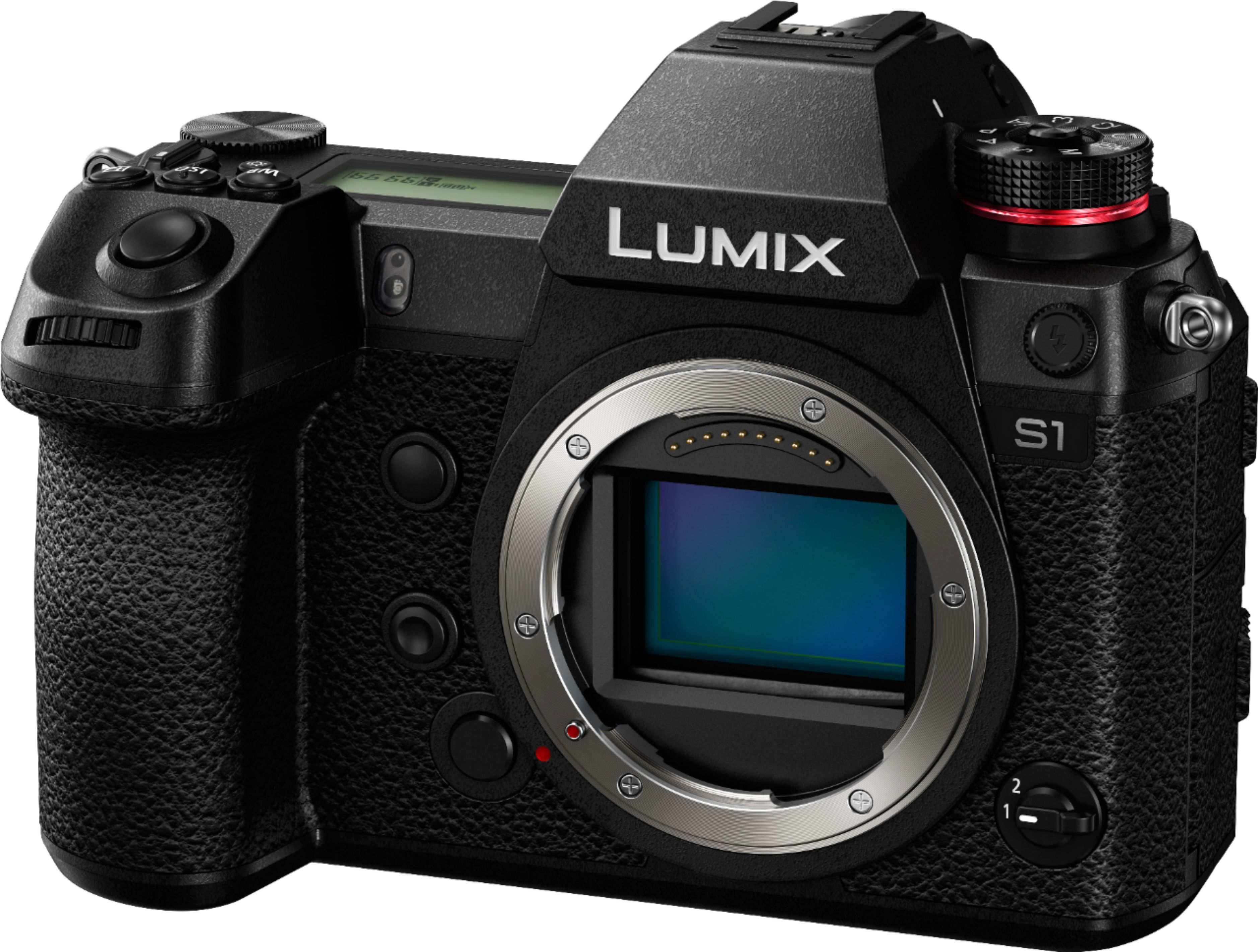Left View: Panasonic - LUMIX S1 Mirrorless Full-Frame 4K Photo Digital Camera (Body Only)