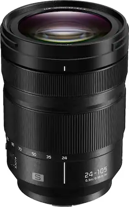 Front. Panasonic - LUMIX S 24-105mm F4 Standard Zoom Lens for Panasonic LUMIX S Series Cameras, S-R24105.