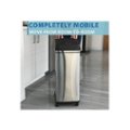 Left Zoom. iTouchless - 13 Gallon Touchless Sensor Trash Can with Wheels and AbsorbX Odor Control System, Stainless Steel Automatic Kitchen Bin - Black/Silver.