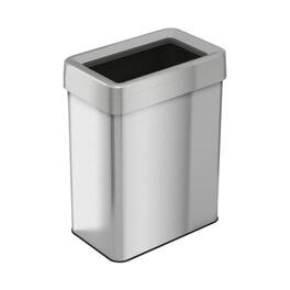 iTouchless - 18-Gal. Rectangular Trash Can - Silver