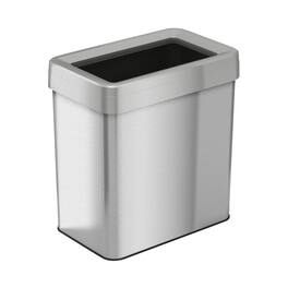 iTouchless - 16.1-Gal. Rectangular Trash Can - Silver