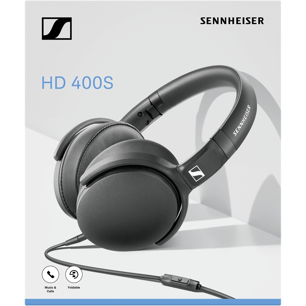Sennheiser - HD 400S Wired Over-the-Ear Headphones - Black