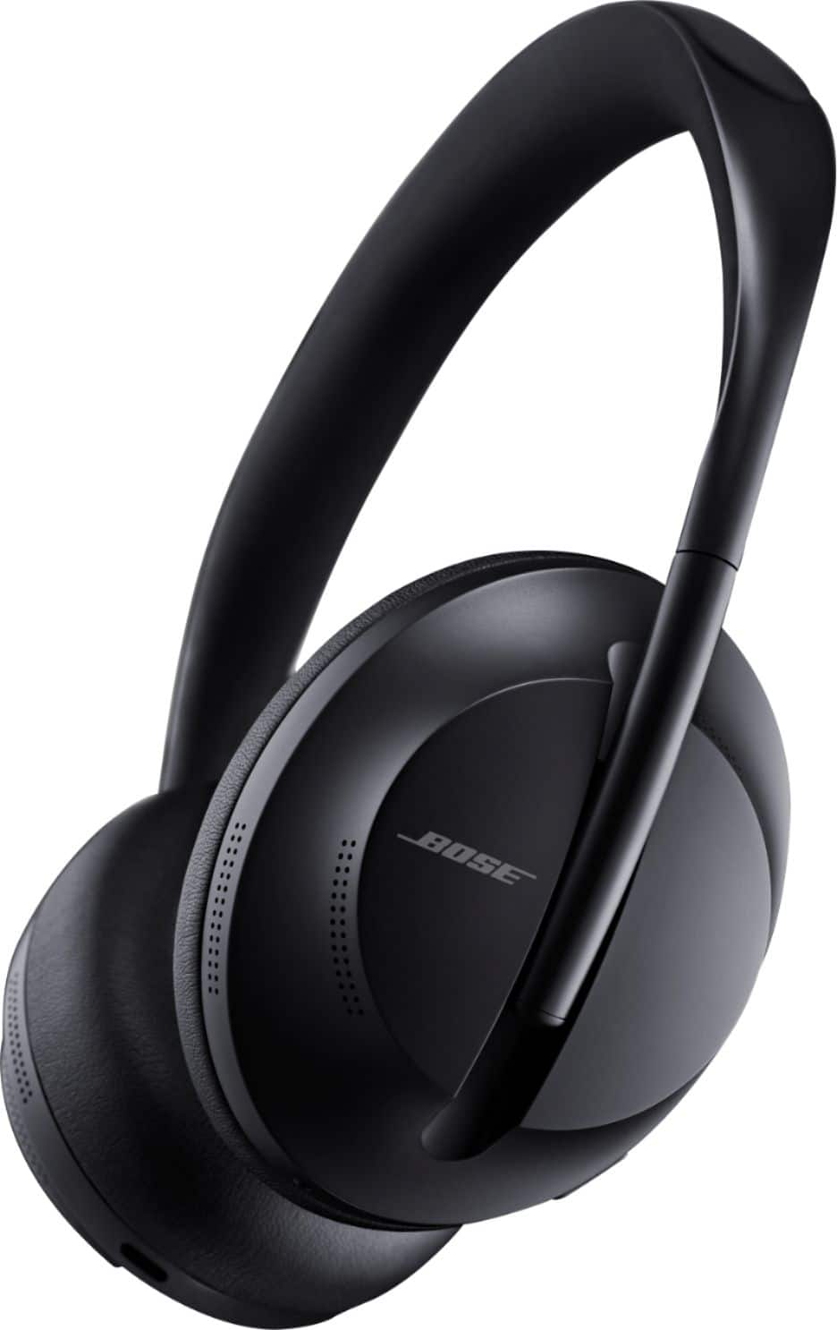Left. Bose - Headphones 700 Wireless Noise Cancelling Over-the-Ear Headphones - Triple Black.