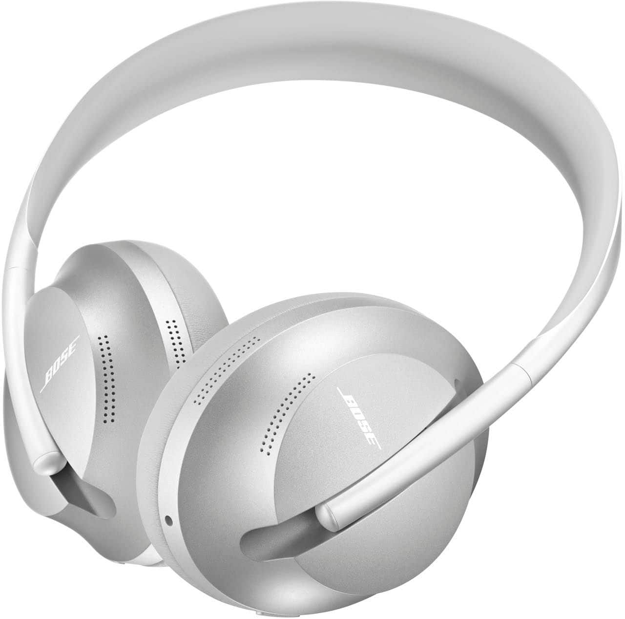 Angle. Bose - Headphones 700 Wireless Noise Cancelling Over-the-Ear Headphones - Luxe Silver.
