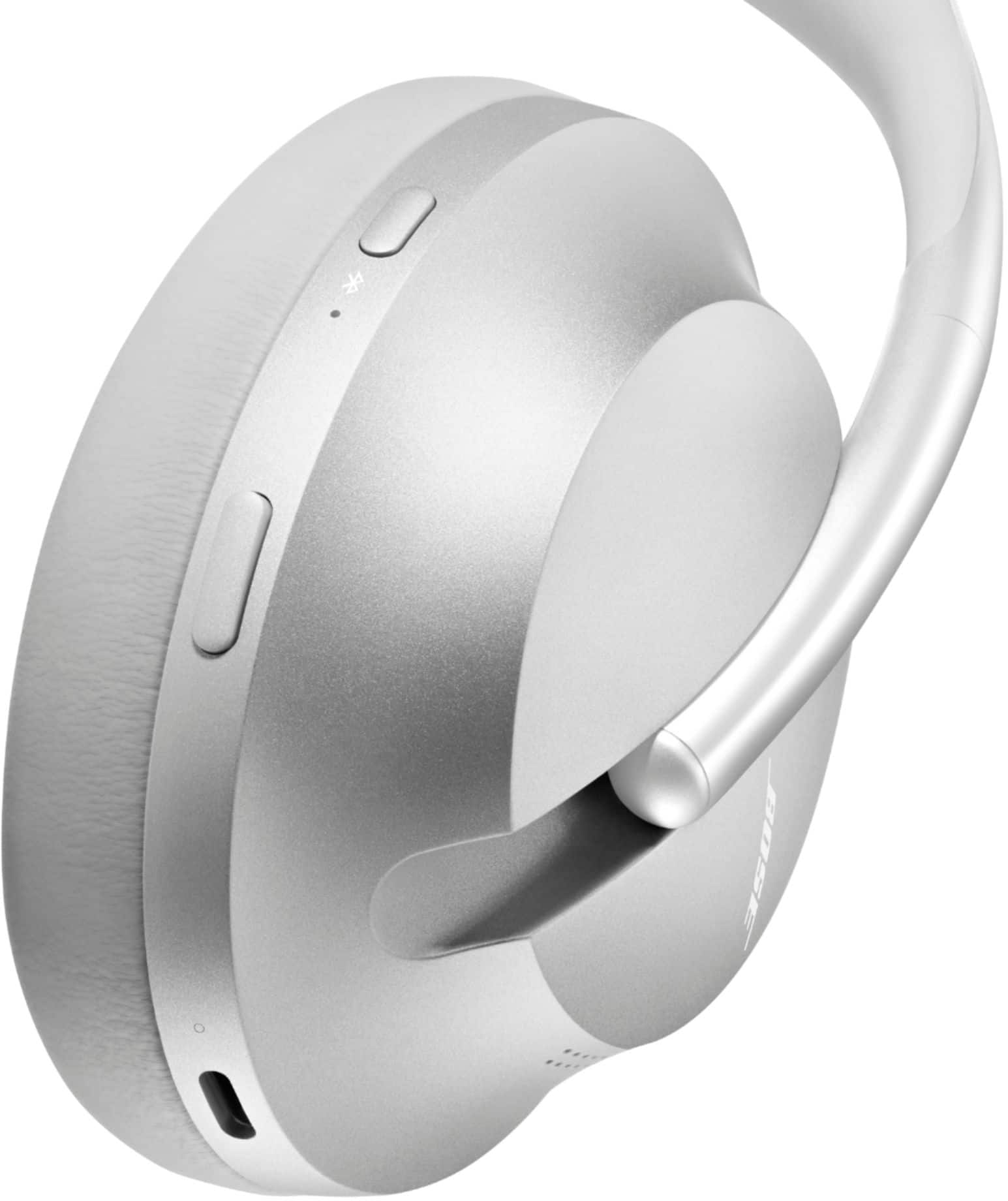 Alt View 27. Bose - Headphones 700 Wireless Noise Cancelling Over-the-Ear Headphones - Luxe Silver.