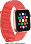 Angle. Modal™ - Active Nylon Watch Band for Apple Watch 42, 44, 45mm (Series 1-8) and Apple Watch Ultra 49mm - Living Coral.