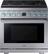 Front. Samsung - Chef Collection 6.3 Cu. Ft. Freestanding Dual Fuel Convection Range - Stainless steel.